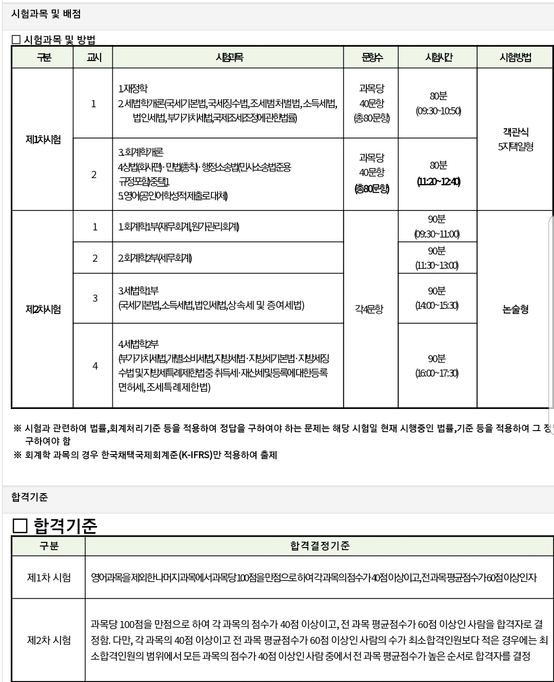 세무사 1차시험볼때 선택과목은 어떤걸 선택해야 개이득일까